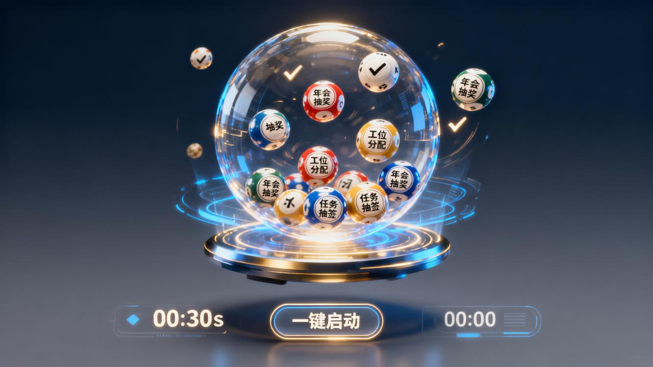年会抽奖/工位分配/任务抽签，这个工具30秒呵定