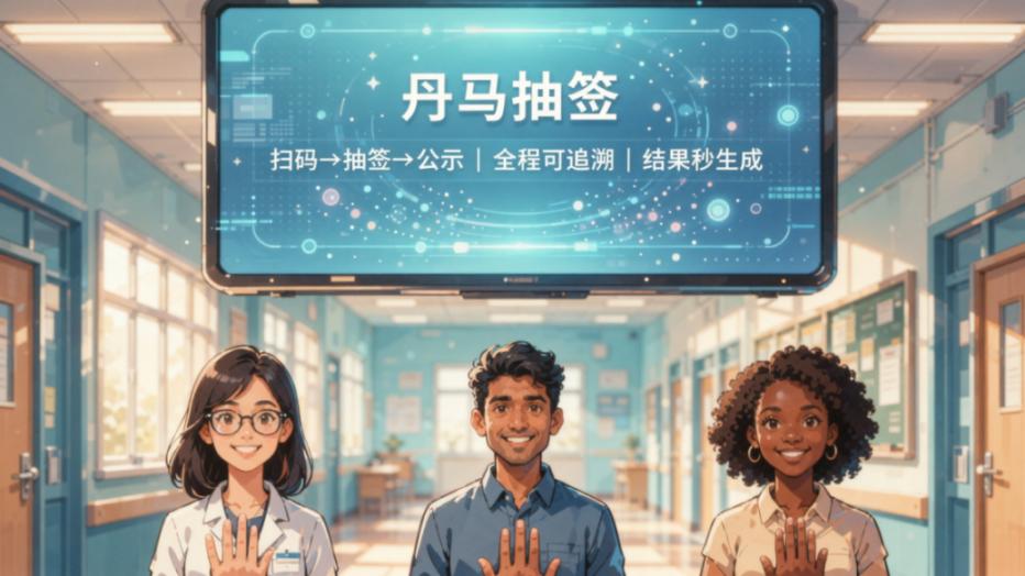 分班抽签怕家长质疑不公平？丹马抽签随机算法扫码即分结果公示
