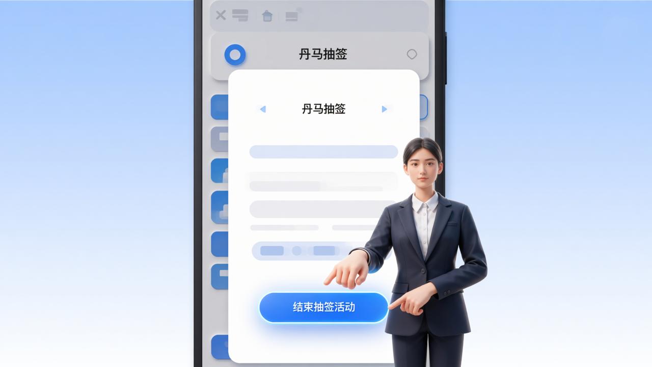 抽签活动怎么结束？「丹马抽签」结束抽签活动设置，及时终止活动参与