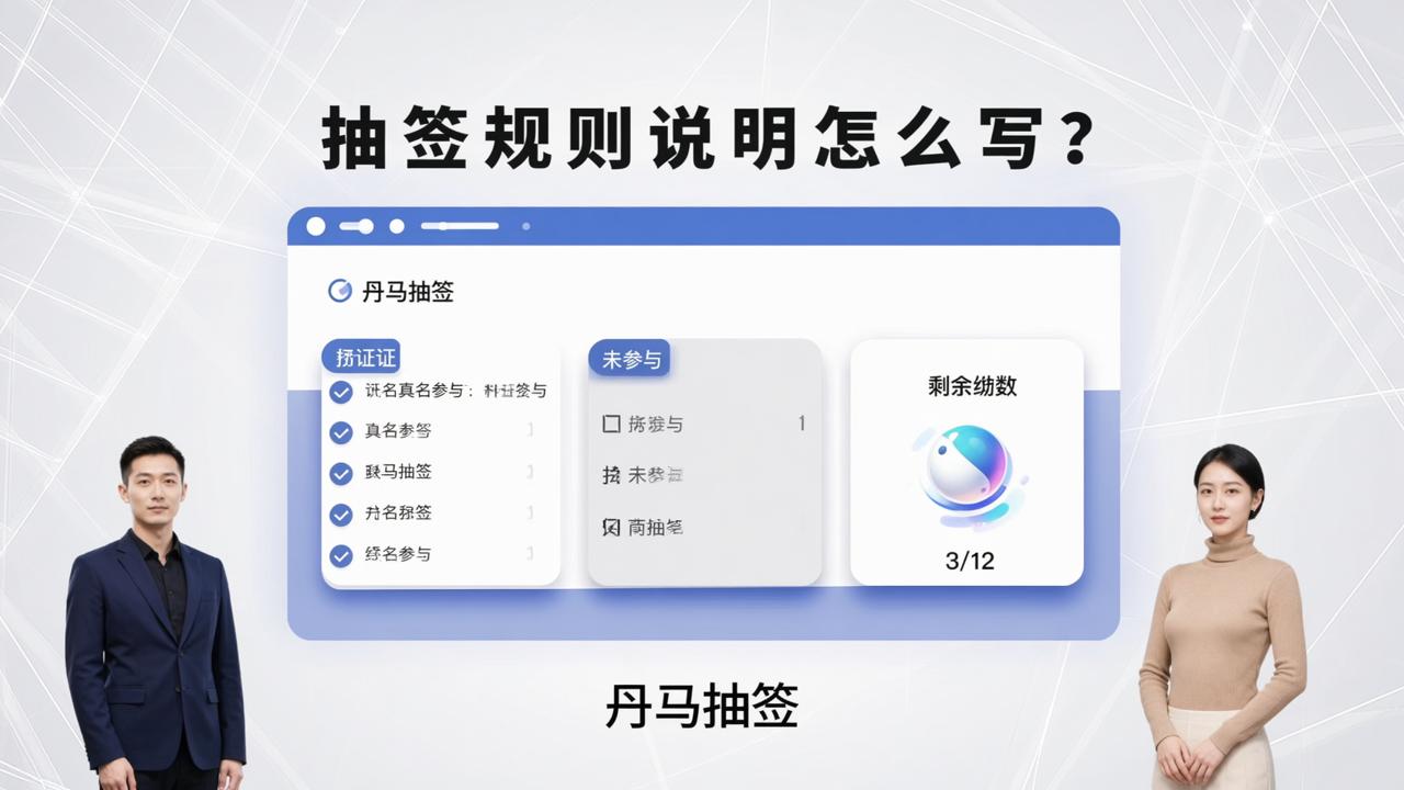抽签规则说明怎么写？「丹马抽签」设置抽签规则和说明，抽签活动更规范