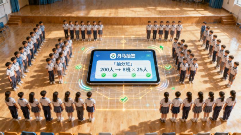 200个新生3分钟分完班，丹马抽签随机分组公平又高效